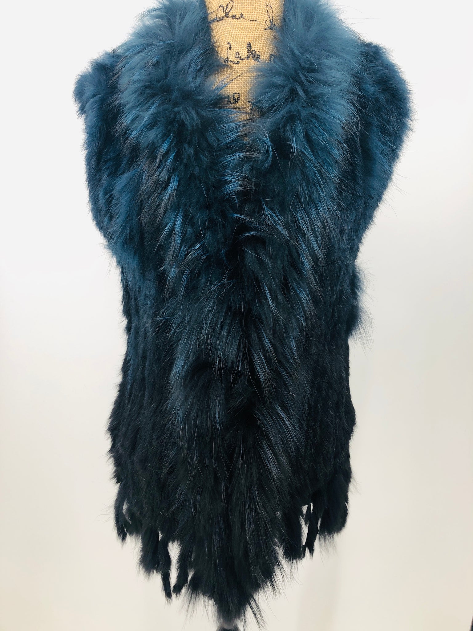 Rabbit Fur Vest with Collar at