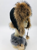 Fox Fur Bomber Hat - 3 Colors