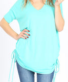 Premium V-Neck Side-Tie Tee - 14 Colors Group 1