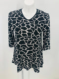 Black/White Giraffe Print Tunic