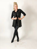 Black Collar Button Tunic