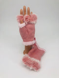 Genuine Rabbit Fingerless Gloves - Multiple Colors