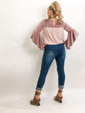 Ruffle Sleeve Blouse - 2 Colors