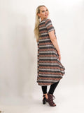 Stripe/Multi High-Low Dress