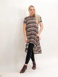 Stripe/Multi High-Low Dress