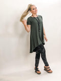 Short Sleeve High-Low Dress - 3 Colors