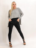 Long Sleeve Striped High-Low Top