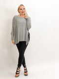 Long Sleeve Striped High-Low Top