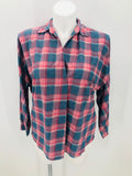 3/4 Sleeve Plaid Top