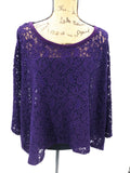 Purple Lace Crop Blouse