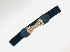 Black/Gold Stretch Belt