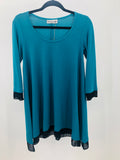 Teal Tunic w/ Black Trim