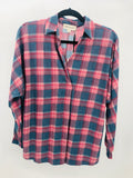 3/4 Sleeve Plaid Top