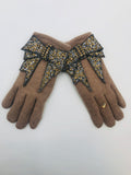 Rhinestone Glamour Gloves with Touchscreen Fingertip - Multiple Colors