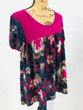 Magenta/Navy Floral Tunic