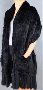 Genuine Rabbit Fur Wrap