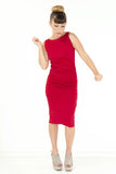 Ruched Pencil Dress - 3 Colors