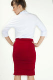 Ruched Pencil Skirt - 4 Colors