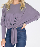 Jersey Trumpet Crop W/Front Tie