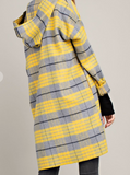 Plaid Pocketed Hoodie Jacket