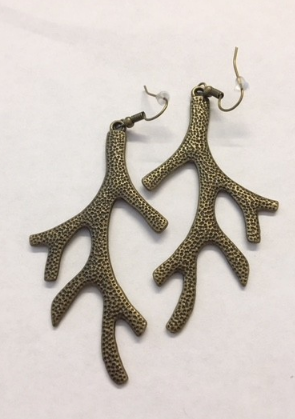 Bronze Antler Earrings