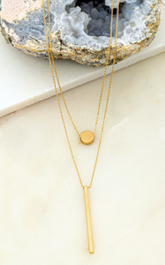 2 Layer Charm Necklace - 2 Colors