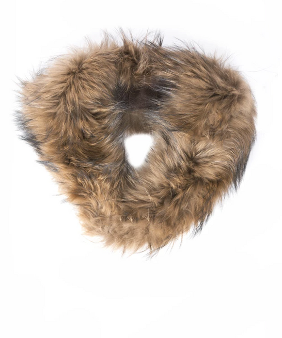 Mocha Fox Fur Collar - Medium