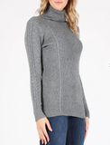Cashmere Ribbed Knit Waist Length Sweater