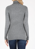 Cashmere Ribbed Knit Waist Length Sweater