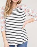 Contrast Raglan Sleeve Hoodie - 2 Colors