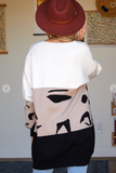 Abstract Color Block Cardigan