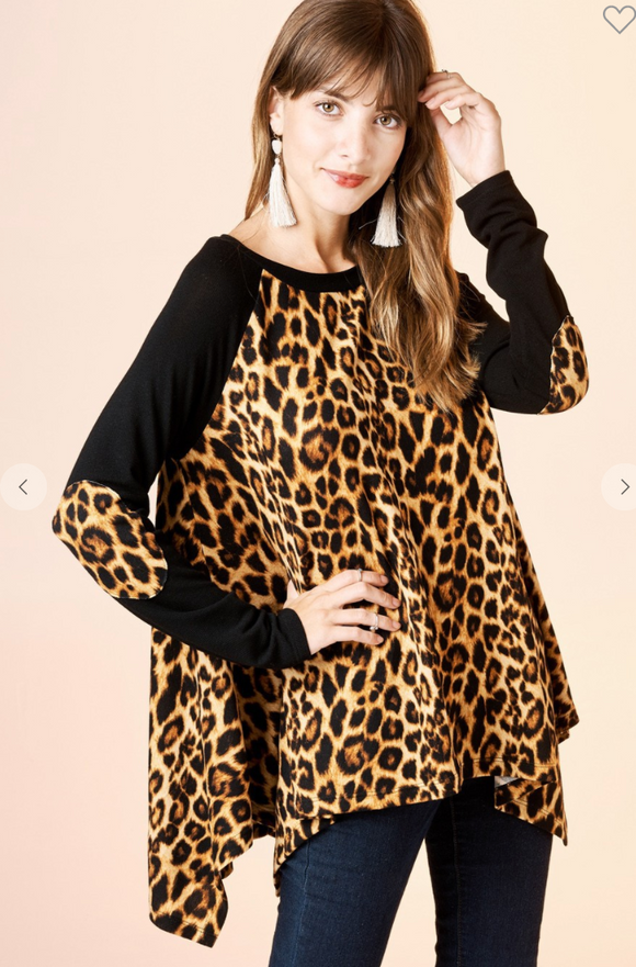 Cheetah Print Tunic Top