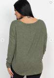 Dolman Sleeve Brushed Knit Top - 6 Colors