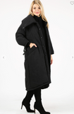 Longline Puffer Coat W/Turtleneck