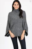 Rib Knit Long Body Poncho