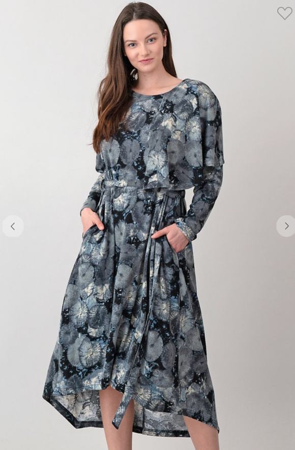 Asymmetrical High-Low Floral Dress