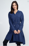Button Down Collared Top/Jacket/Dress - 2 Colors