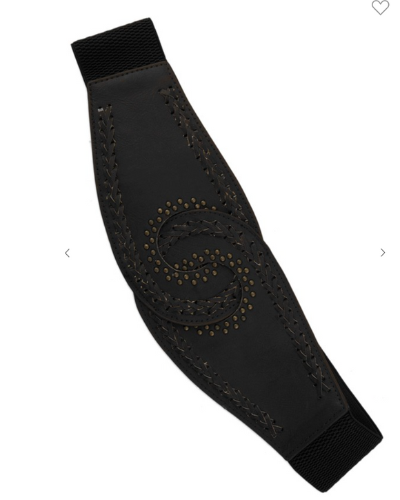 Studded and Linked Elastic Belt - 2 Colors