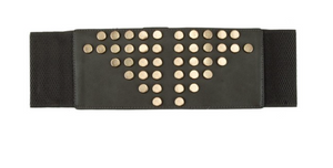 Metal Studded Accent Wide Belt