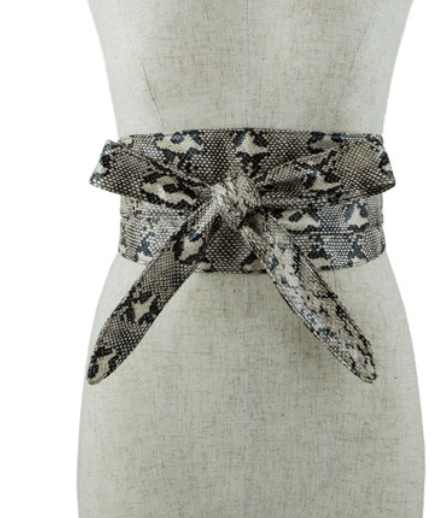 Snake Print Wrap Belt