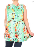 Mint Floral Tank Dress