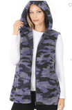 Soft Sherpa Camo Hooded Zip Up