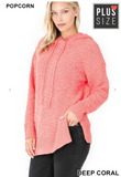 Hooded Popcorn Sweater - 2 Colors