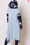 Grey/Floral Sweater Dress