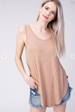 Two-Tone Crepe Tank - 2 Colors