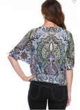 Hacci Sublimation 3/4 Sleeve Top