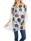 Simplistic Floral Blossom Throw Cover Up