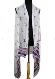 Bon Voyage Anchor Sea Print Kimono