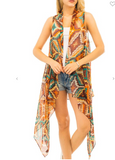 Pixel Inner Diamond Geometric Printed Vest - 3 Colors