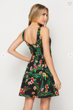 Tropical Forest Scoop Neck Swing Dress